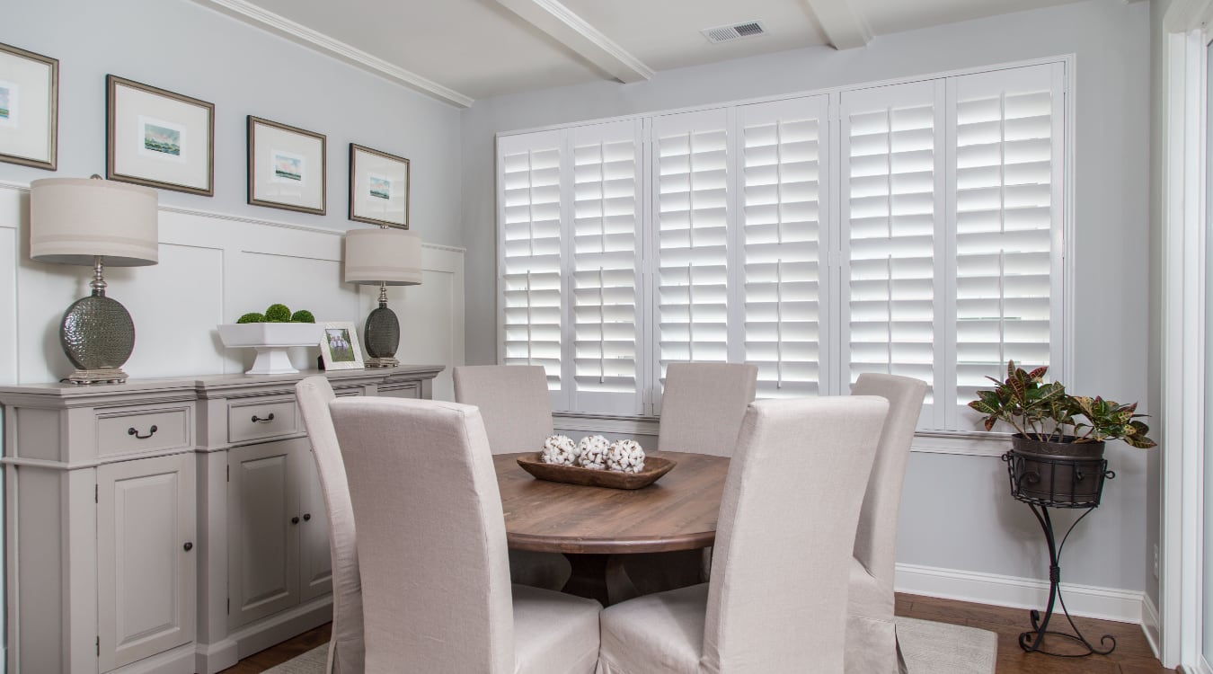 shutters in Charlotte living room